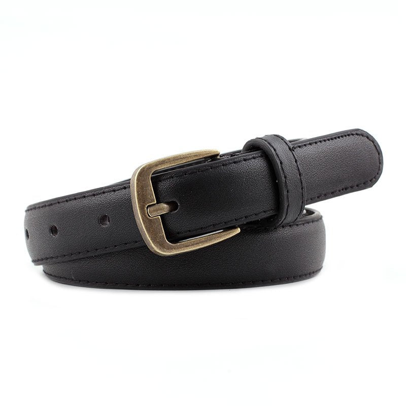 Women's Pin Buckle Leather Belt for Jeans
