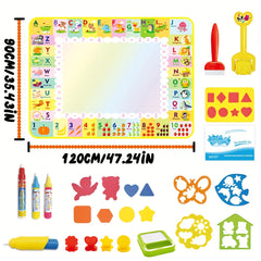 Vibrant Water Doodle Mat Educational Drawing Toy