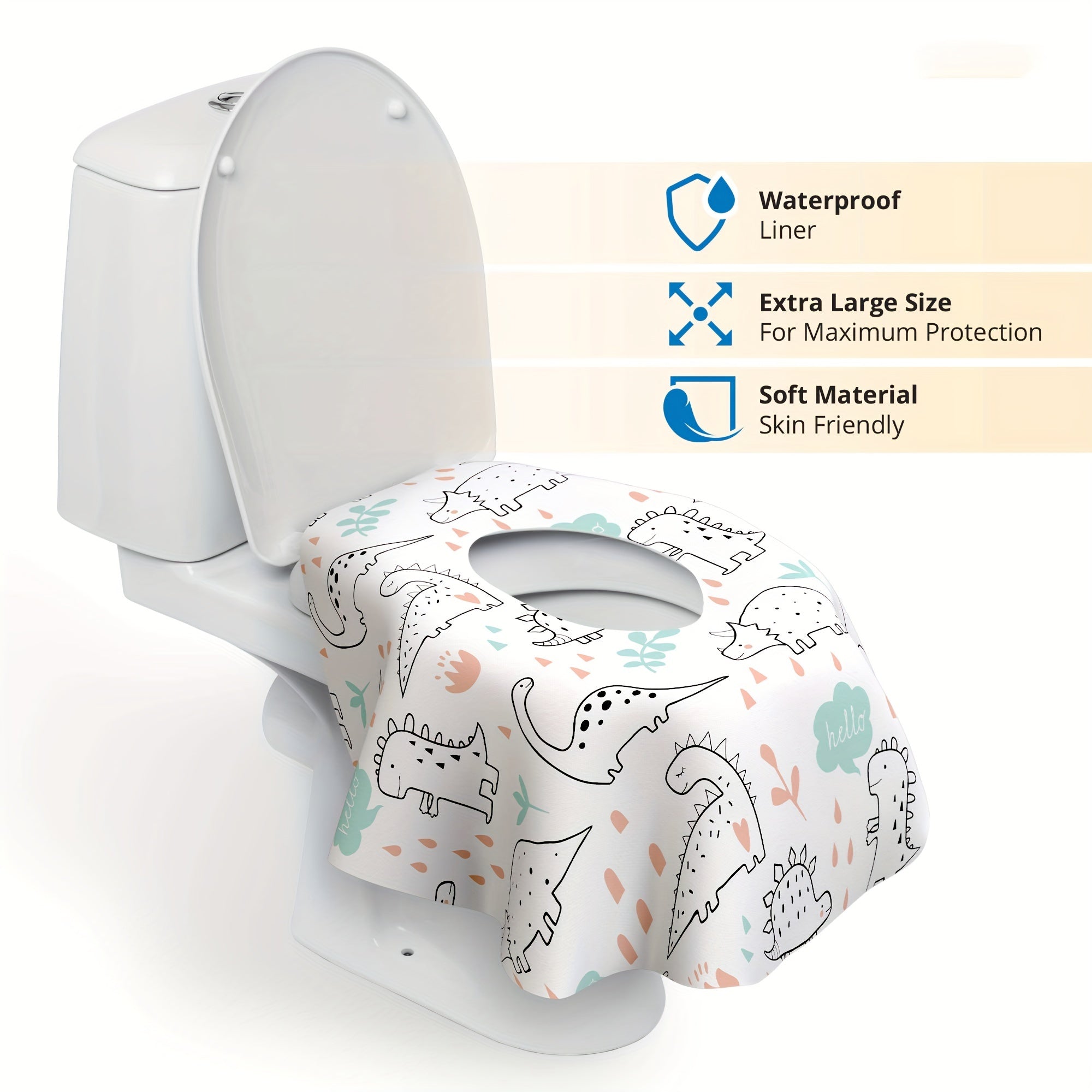 Portable Toilet Seat Cushion for Travel Waterproof Extra Large