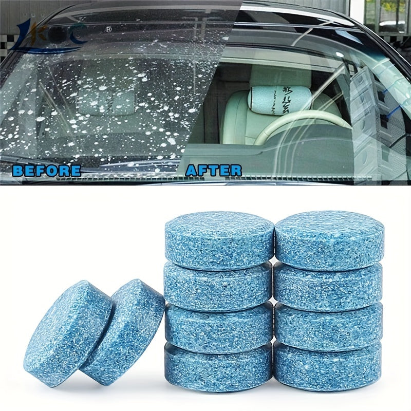 10pcs Car Window Cleaning Wiper Tablets Stain Remover Auto Accessories