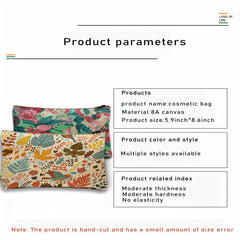 Plants Pattern Makeup Bag Zipper Pouch