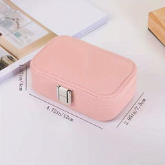 Women's Travel Jewelry Box Earring Ring Portable Case
