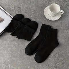 5 Pairs Solid Socks Comfy & Breathable All match Socks Women's Stockings
