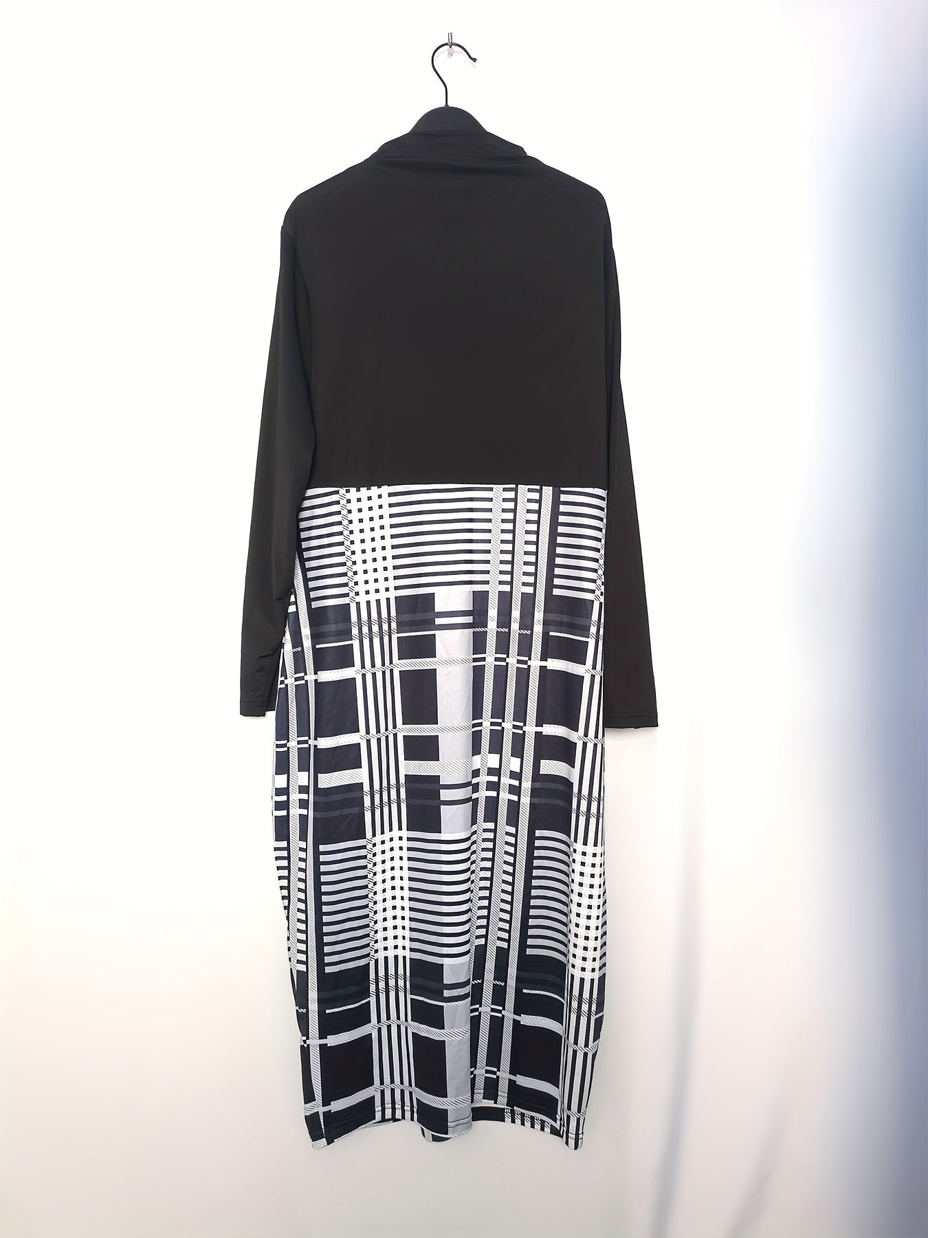  Mock Neck Bodycon Midi Dress