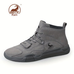 Men's Lace up Boots Casual Leather Walking Shoes