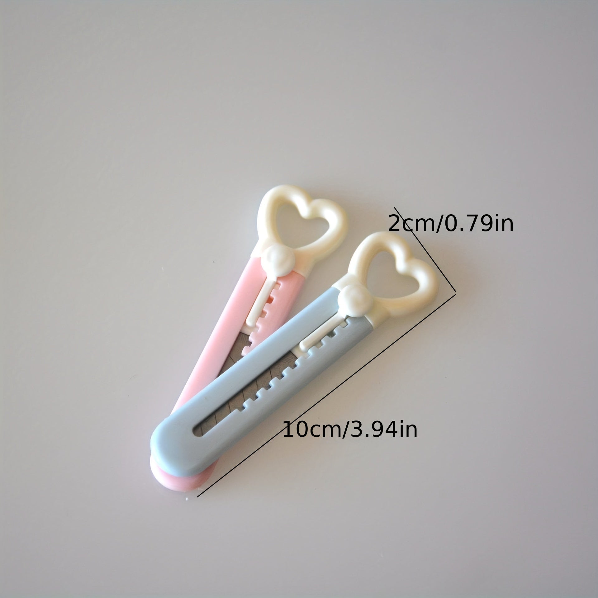 Heart Shape Retractable Box Cutters Office & Home Use