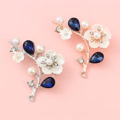 Crystal Plum Blossom Brooch Pin for Party Jewelry Gift