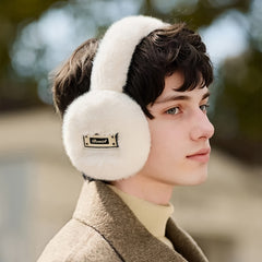 Polyester Earmuffs for Men Warm Plush Lined Ear Warmers