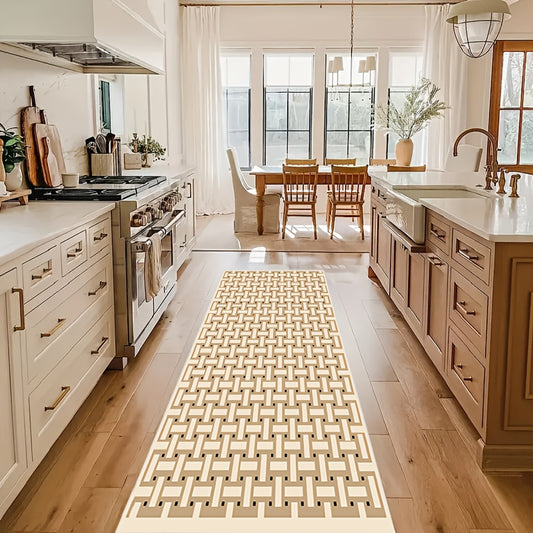 Geometric Runner Rugs Soft Laundry Room Rug Long Anti-fouling Hallway Rug