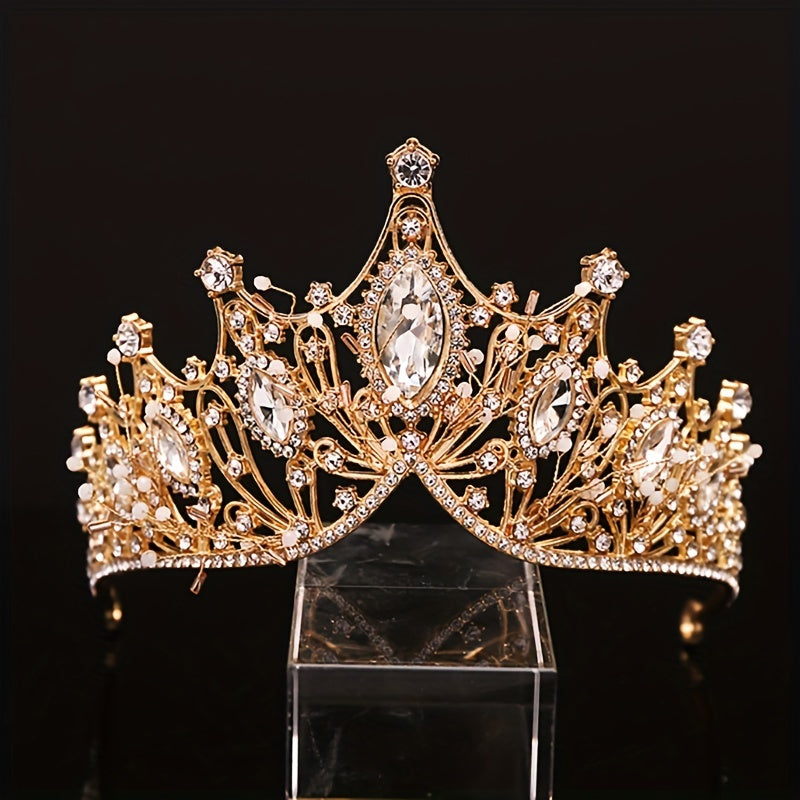 Rhinestone Crown Tiara Bridal High Sense Wedding Photography