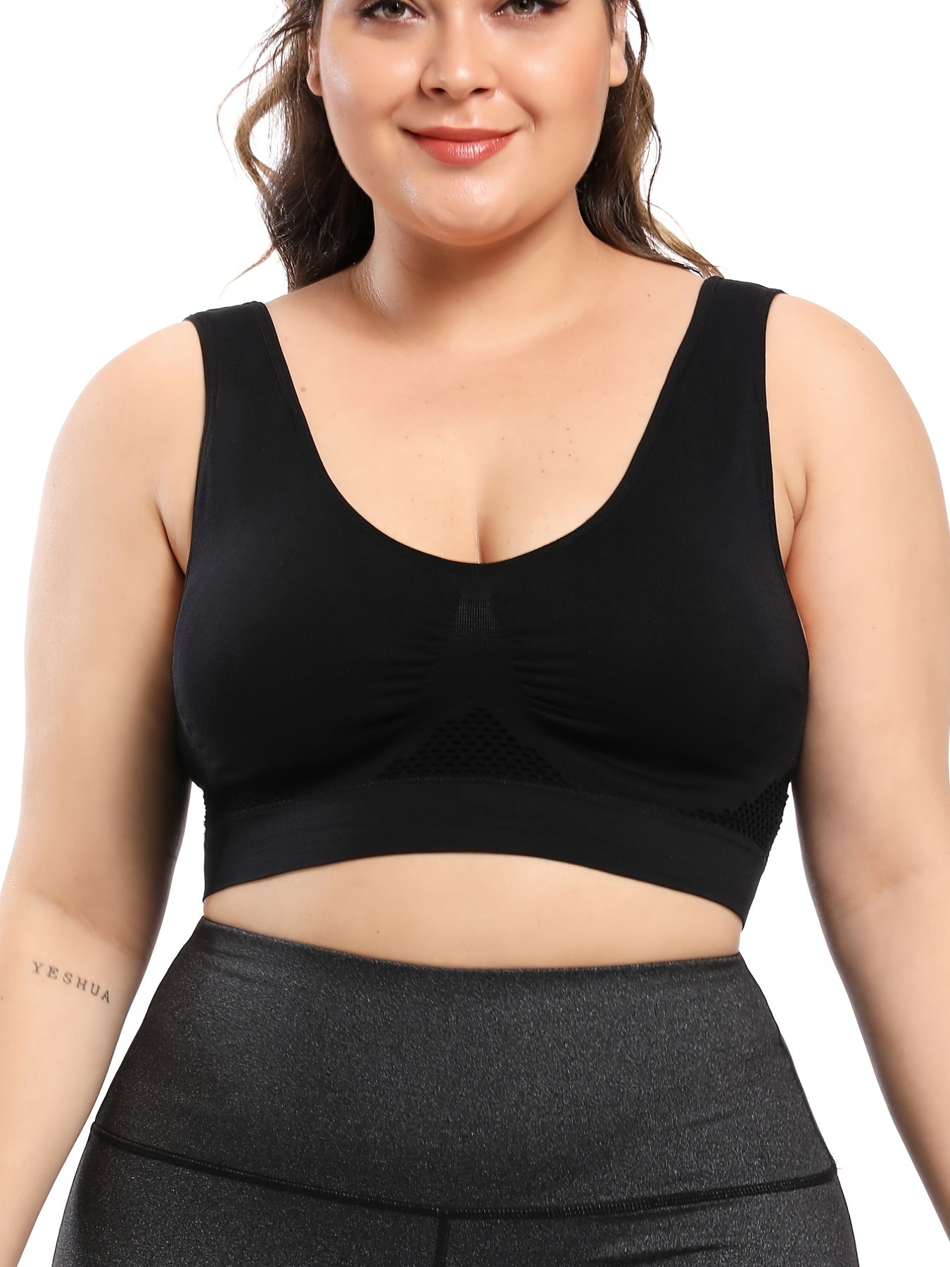 5 Pack Plus Size Casual Bras Set Solid Seamless Wireless Supporting