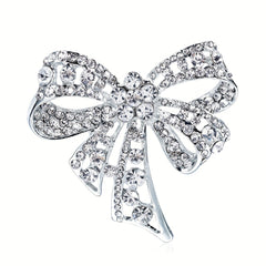Men's Butterfly Bow Full Diamond Brooch