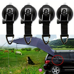 4pcs Heavy Duty Suction Cups With 4 Clips Set Upgraded Car Camping Tie Down