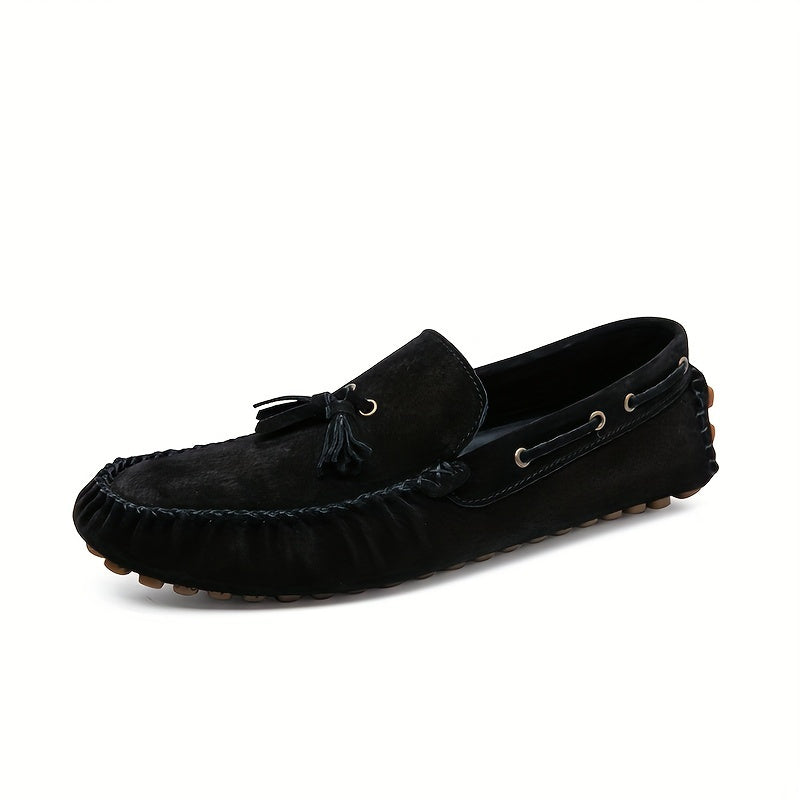 Women's Rubber Sole Slip On Loafers Comfortable Round Toe Non Slip Shoes