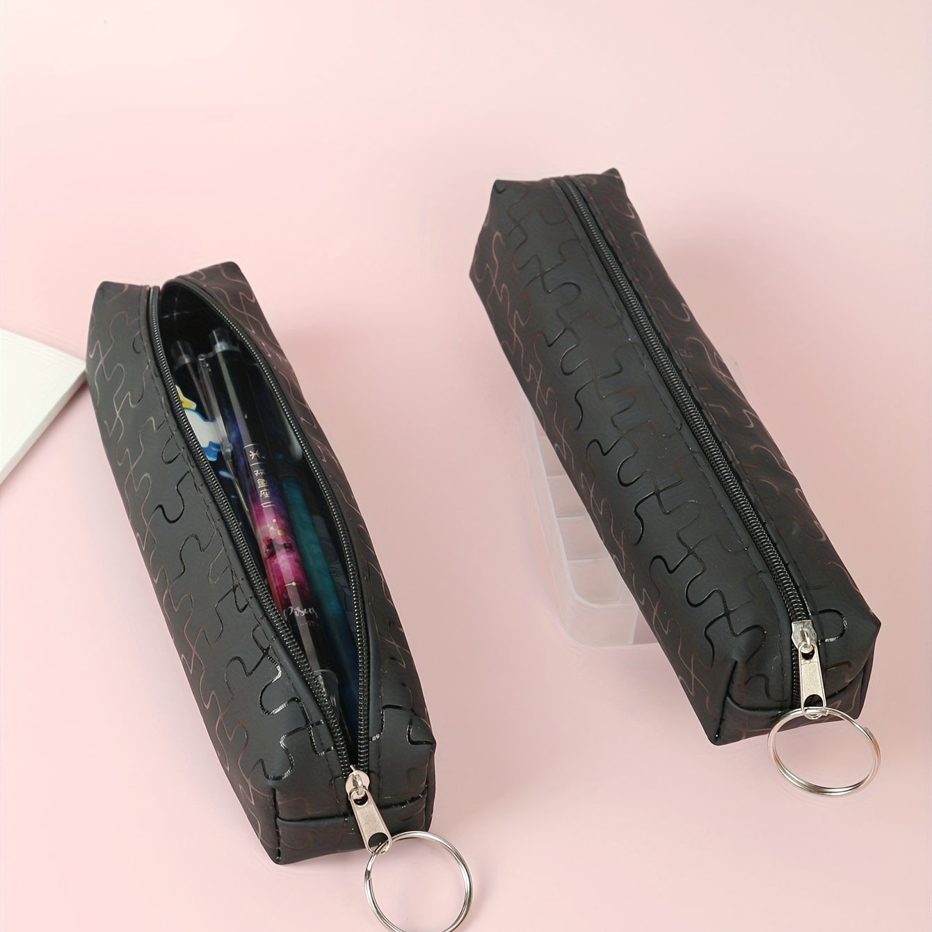 1pc Puzzle Pencil Case for Kids, Cute Design