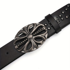 Men's Boho Skeleton Head Buckle Belt