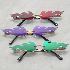 3 Pairs Fire Shaped Flame Sunglasses for Party Prom