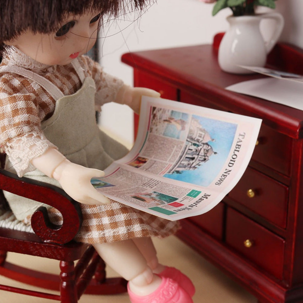 Colorful Mini Food Toy Newspaper DIY Accessories