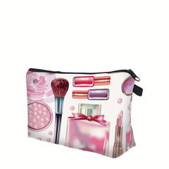 Chic Makeup Print Cosmetic Pouch Lightweight Travel Organizer