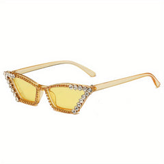 Rhinestone Cat Eye Sunglasses for Women UV400