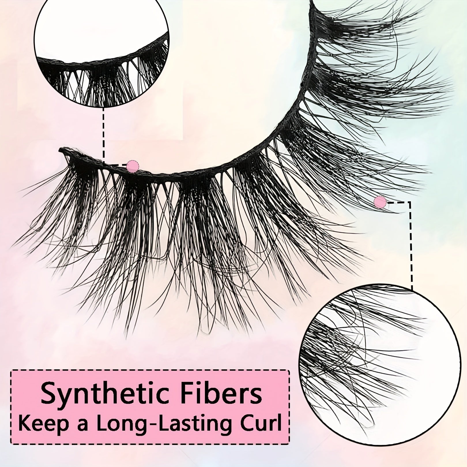 3 Pairs D Curling Fluffy Faux Mink False Eyelashes