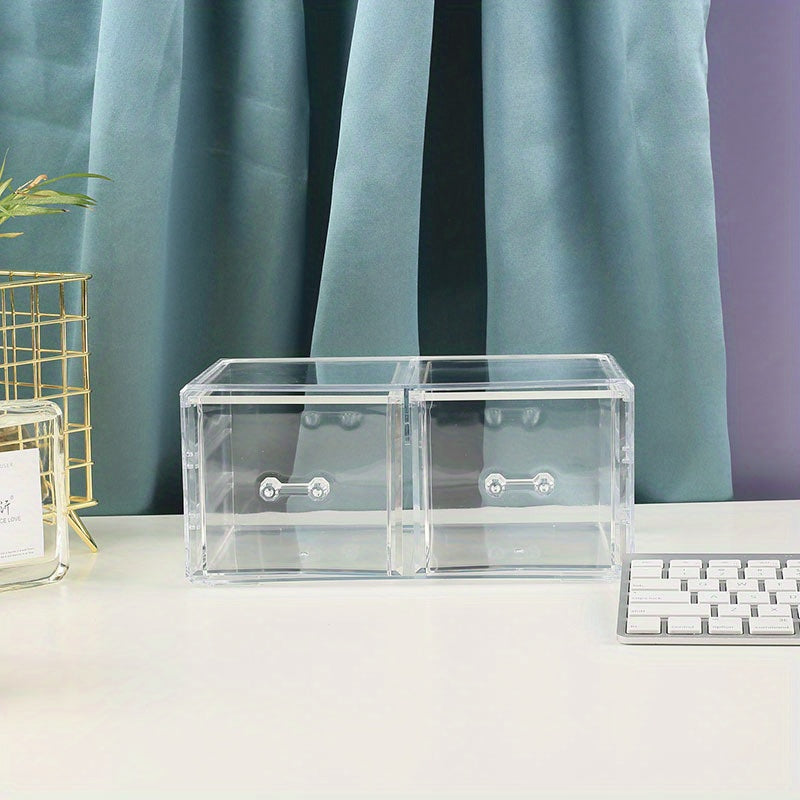 Drawer Type Storage Box Transparent Desktop Pen Box Large Capacity Stationary