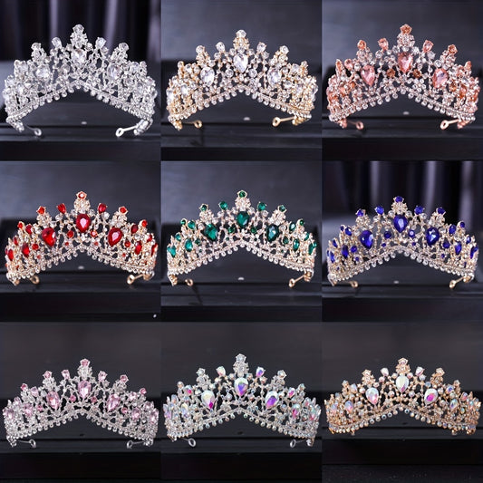 Baroque Wedding Crown Crystal Bride Tiaras Bridal Headpieces