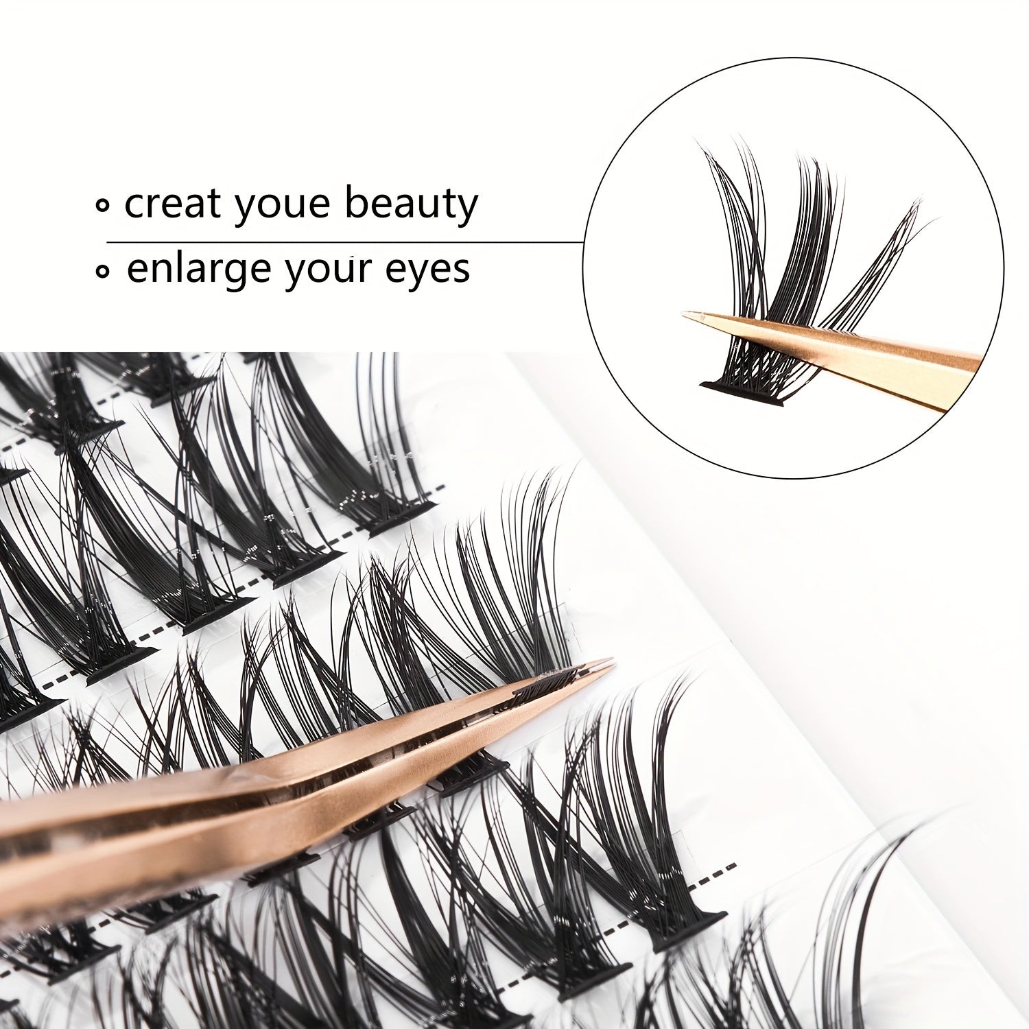 180 Pcs Mixed Lash Clusters 9 Rows DIY Eyelashes Extensions