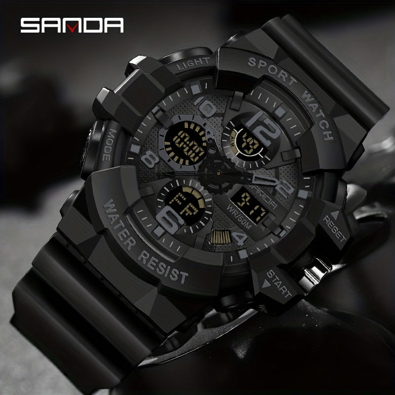 SANDA Men's Sports Watch Multifunction Glow