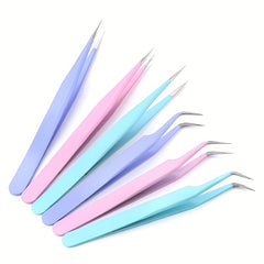 2pcs Colorful Tweezers Set with Bag
