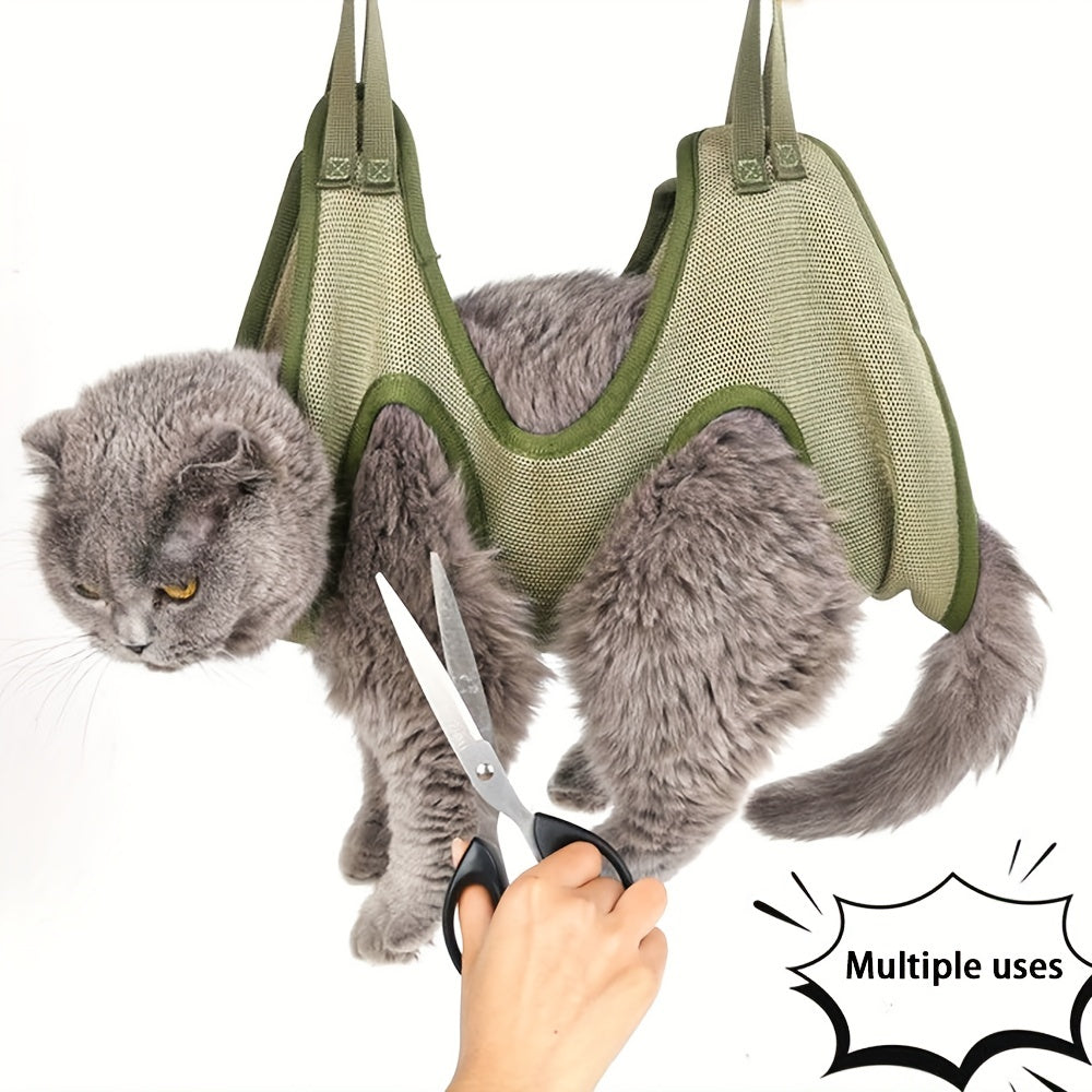 Cat Grooming Hammock Anti Scratch Restraint Bag for Bathing Trimming Hanging