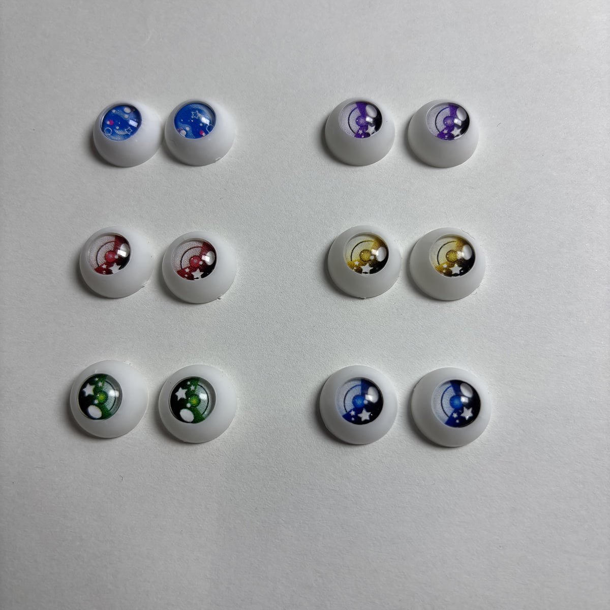 12pcs 14mm Doll Eyes DIY Doll Crafts Semi circular Plastic Eyes