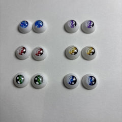 12pcs 14mm Doll Eyes DIY Doll Crafts Semi circular Plastic Eyes