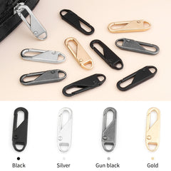 10 Sets Zipper Pull Replacement 4 Style Zipper Pull Tabs For Luggage
