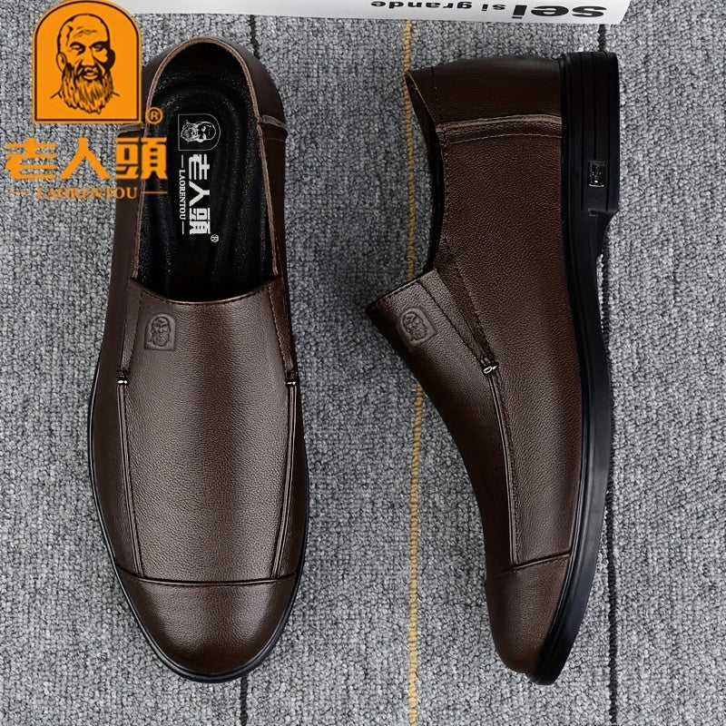 Men's Cap Toe Loafer Shoes Spring Comfy Non slip Slip On Shoes