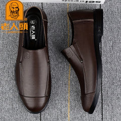 Men's Cap Toe Loafer Shoes Spring Comfy Non slip Slip On Shoes