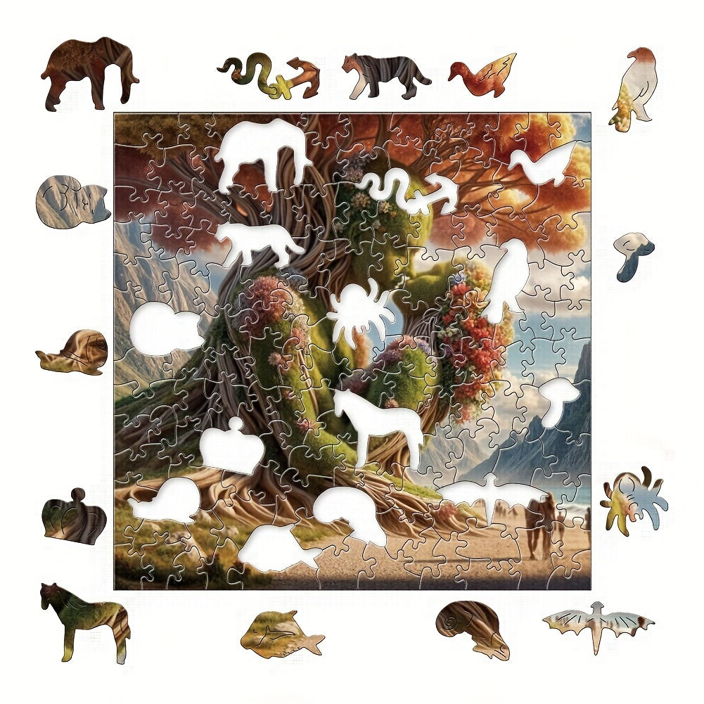 Enchanting Tree Spiritual Embrace Wood Puzzle