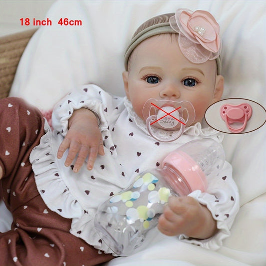 Realistic 18 Inch Reborn Baby Doll Newborn Girl Hand Painted