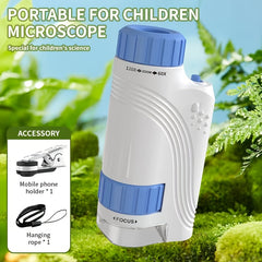 Kids Microscope Toy Set with Phone Clip ABS Material