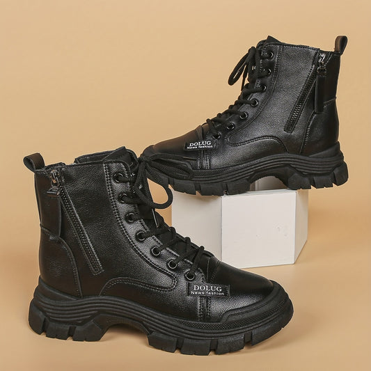 Women's Lace-Up Non-Slip Motorcycle Boots