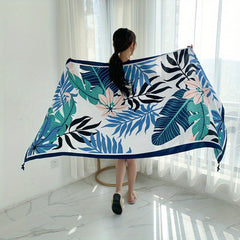 Boho Print Large Tassel Scarf Sunscreen Shawl Windproof Head Wrap