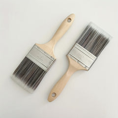 1pc 7.62cm Beavertail Handle Flat Paint Brush for Wall, Soft Filament
