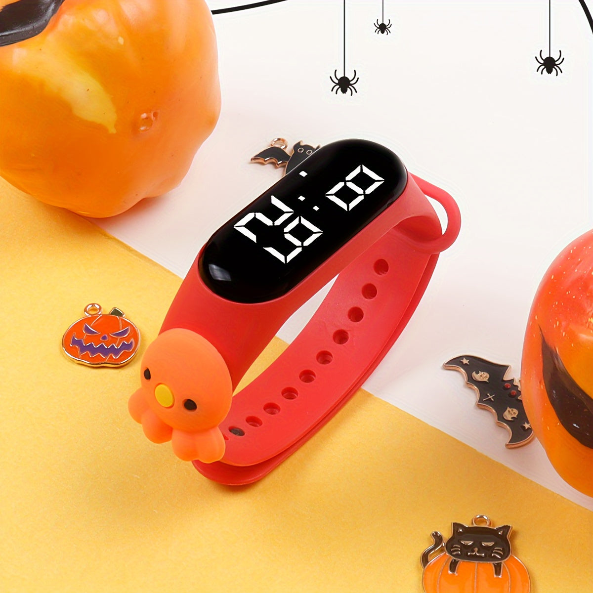 6pcs Girls' Cartoon Animal LED Wristband Watches