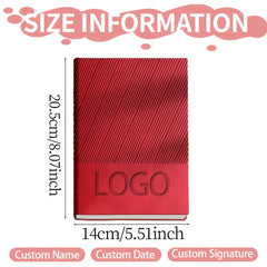 Personalized A5 Softcover Notebook with Name & Logo - Green/Red/Orange/Gray