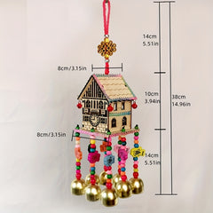 Mini House Wall Hanging Decor Wind Chime Bell for Kids Bedroom
