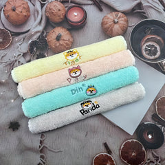 4pcs Soft Absorbent Cotton Face Towels Thickened Bath Towel