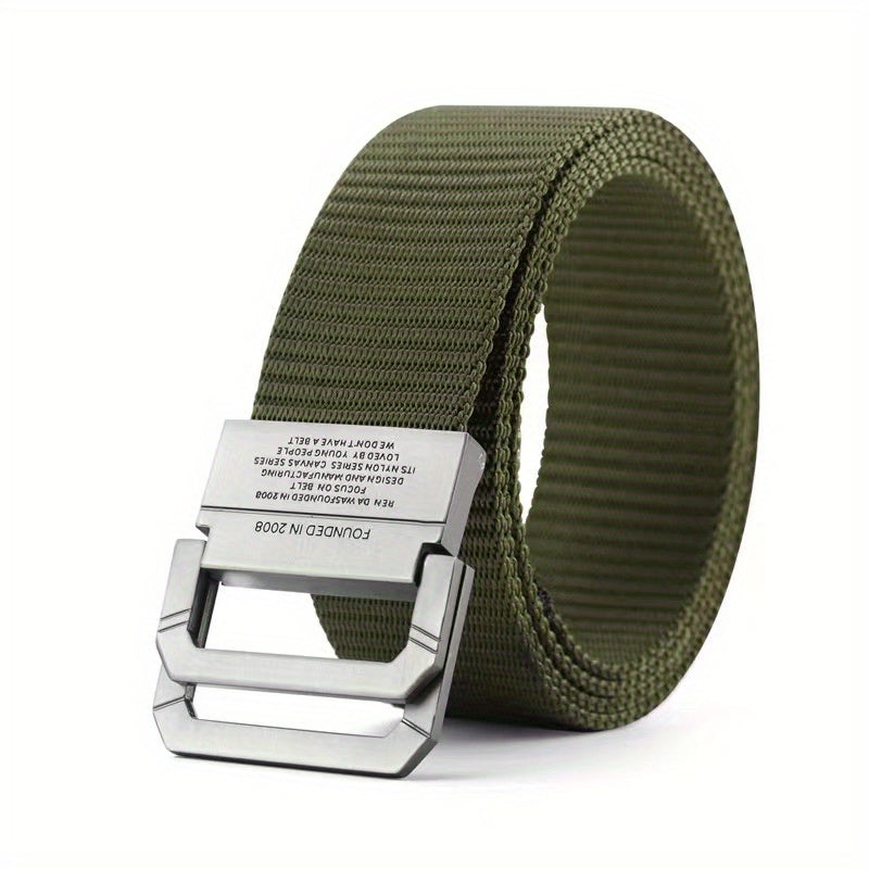 3 1 5inch Double ring Buckle Belt Couple Student Nylon Belt Cargo Trousers