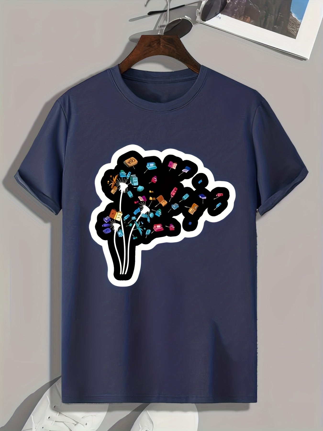 Funny Pattern Print Men's Graphic T-shirt for Summer