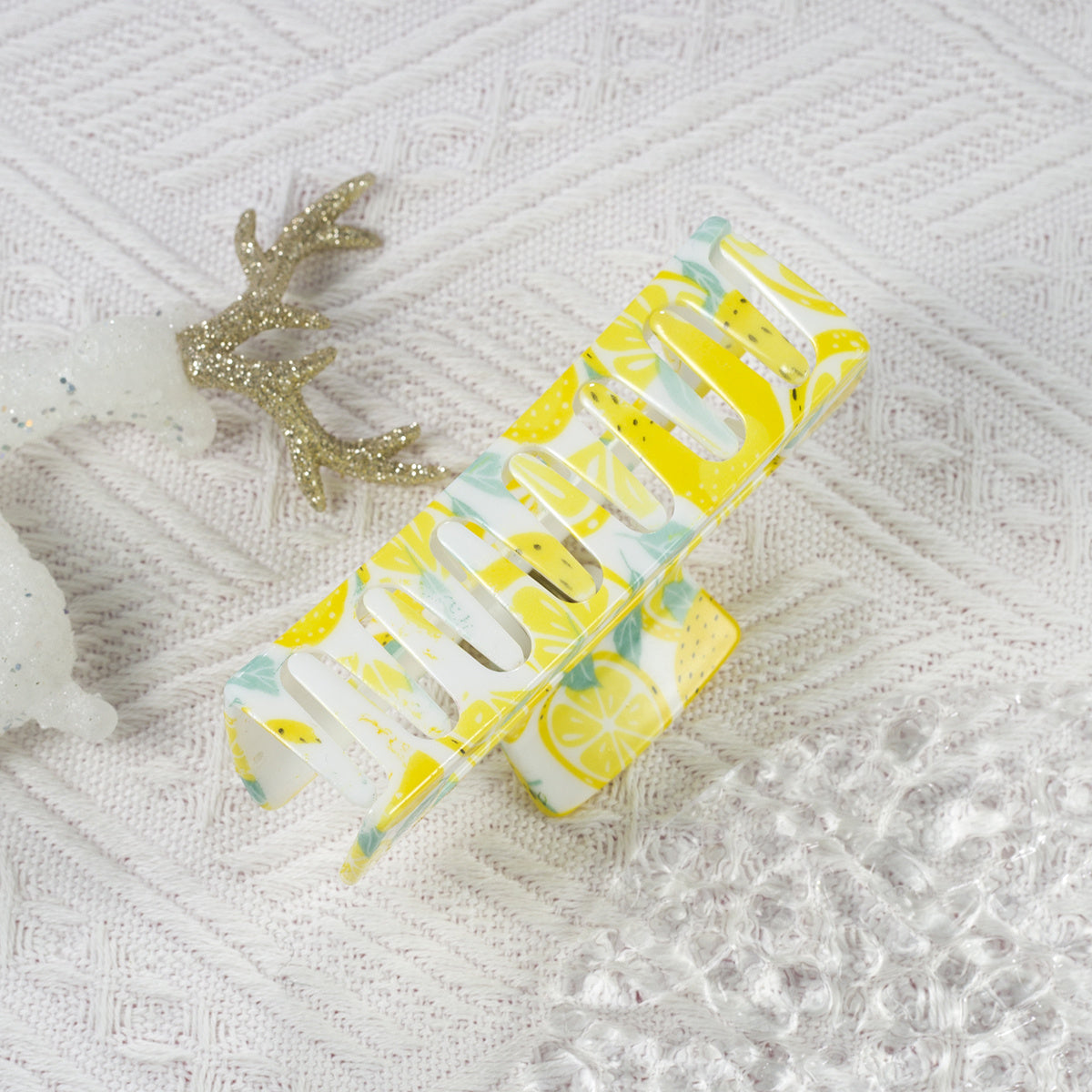 Square Lemon Fun Big Hair Clip Women's Hair Accessories
