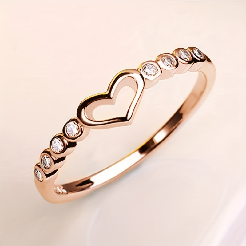 Hot Love Hollow Ring Heart Jewelry Men Women Finger Ring
